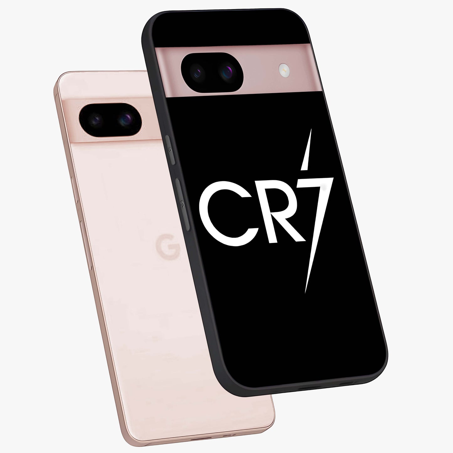 Cr7 Elite Strike Glass Case displayed in angled mockup highlighting powerful sports graphic with bold athletic theme.