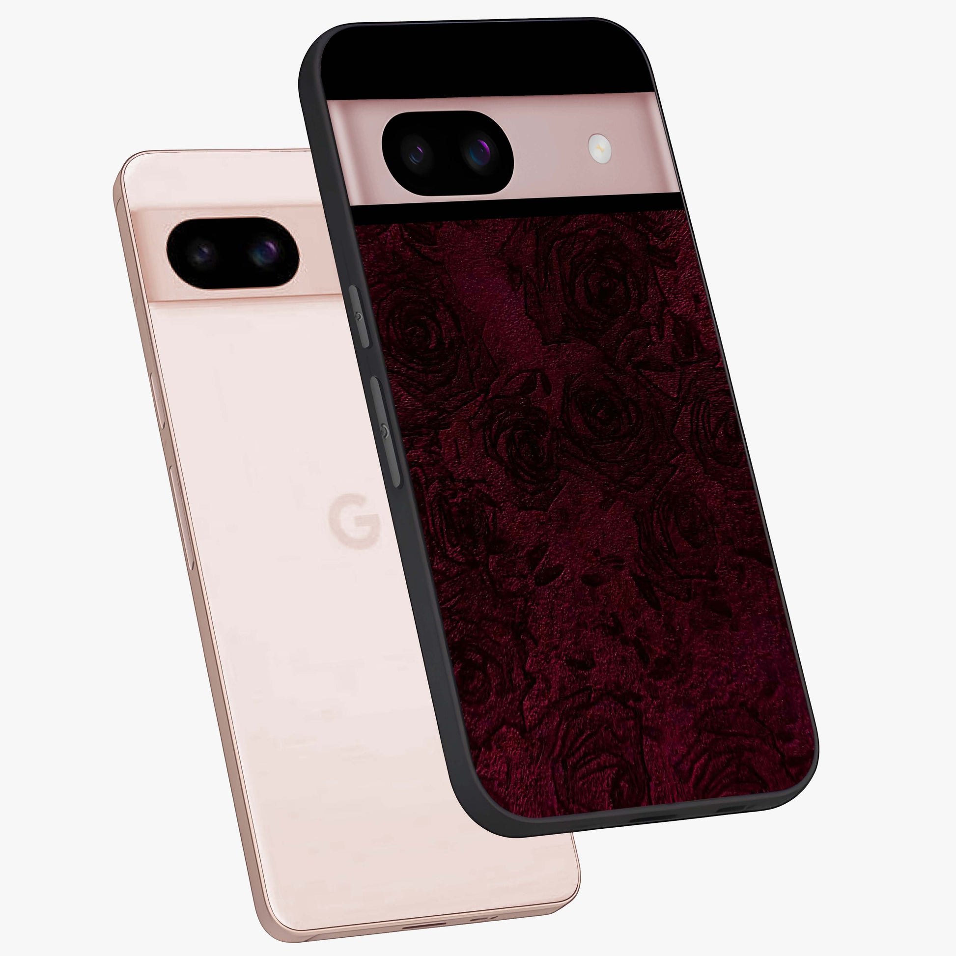 Crimson Fade Flow Glass Case displayed in angled mockup highlighting smooth gradient design with modern aesthetic style.
