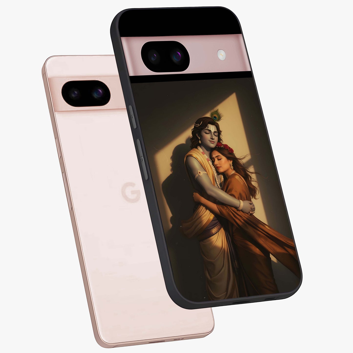 Divine Eternal Love Glass Case displayed in angled mockup highlighting elegant divine inspired design with peaceful aesthetic.