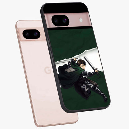Emerald War Vanguard Glass Case displayed in angled mockup highlighting intense battle inspired design with emerald tone aesthetic.