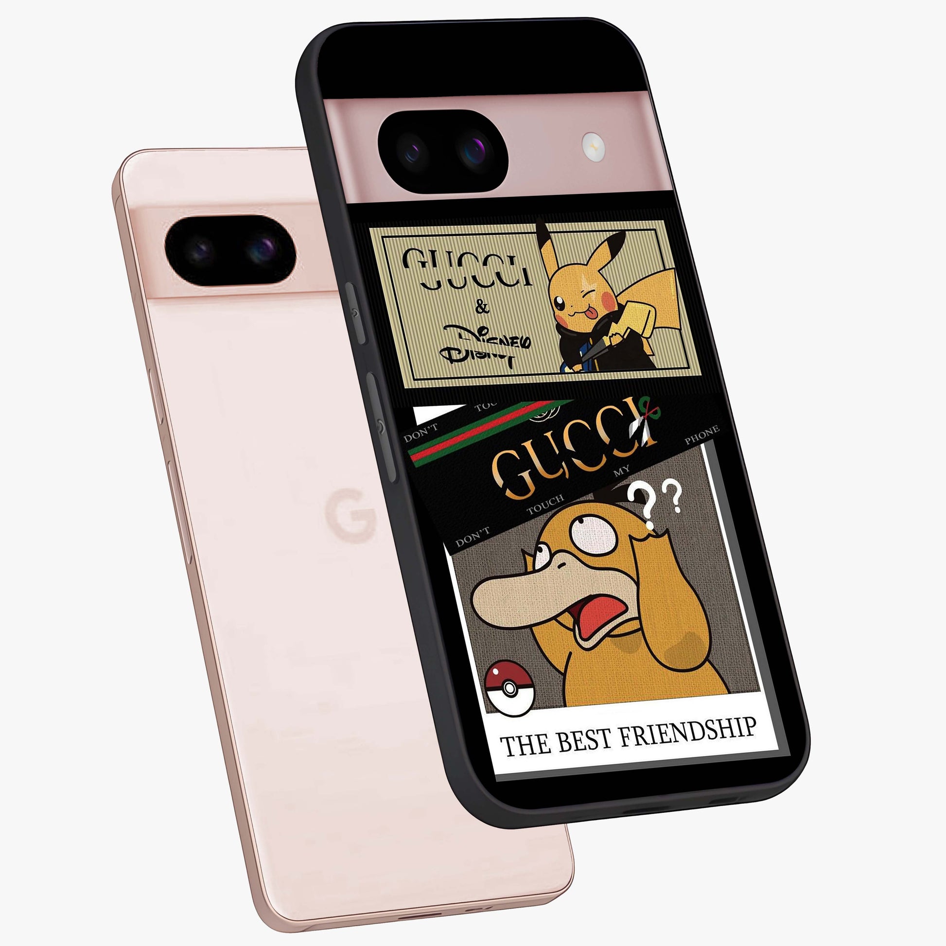 Gucci Play Mashup Glass Case displayed in angled mockup highlighting stylish fashion mashup design with bold aesthetic.