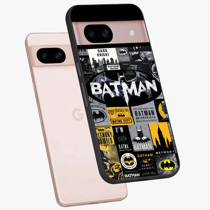 Knight Gotham Rise Glass Case displayed in angled mockup highlighting powerful knight silhouette design with dramatic aesthetic.