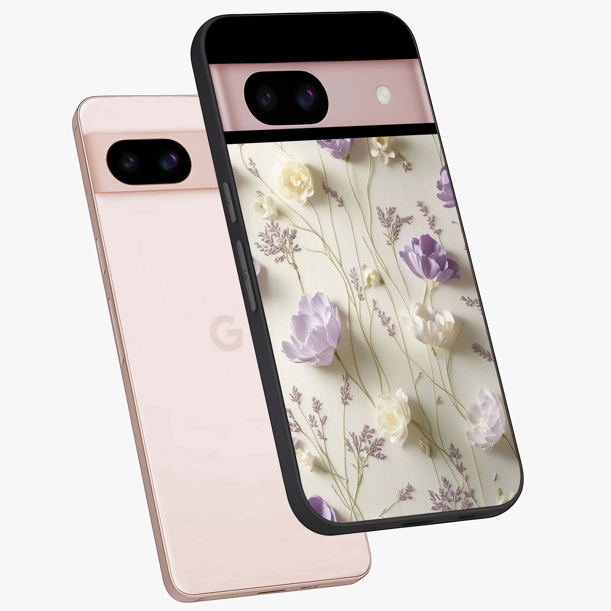 Lilac Breeze Harmony Glass Case displayed in angled mockup highlighting calm lilac breeze design with soothing aesthetic style.
