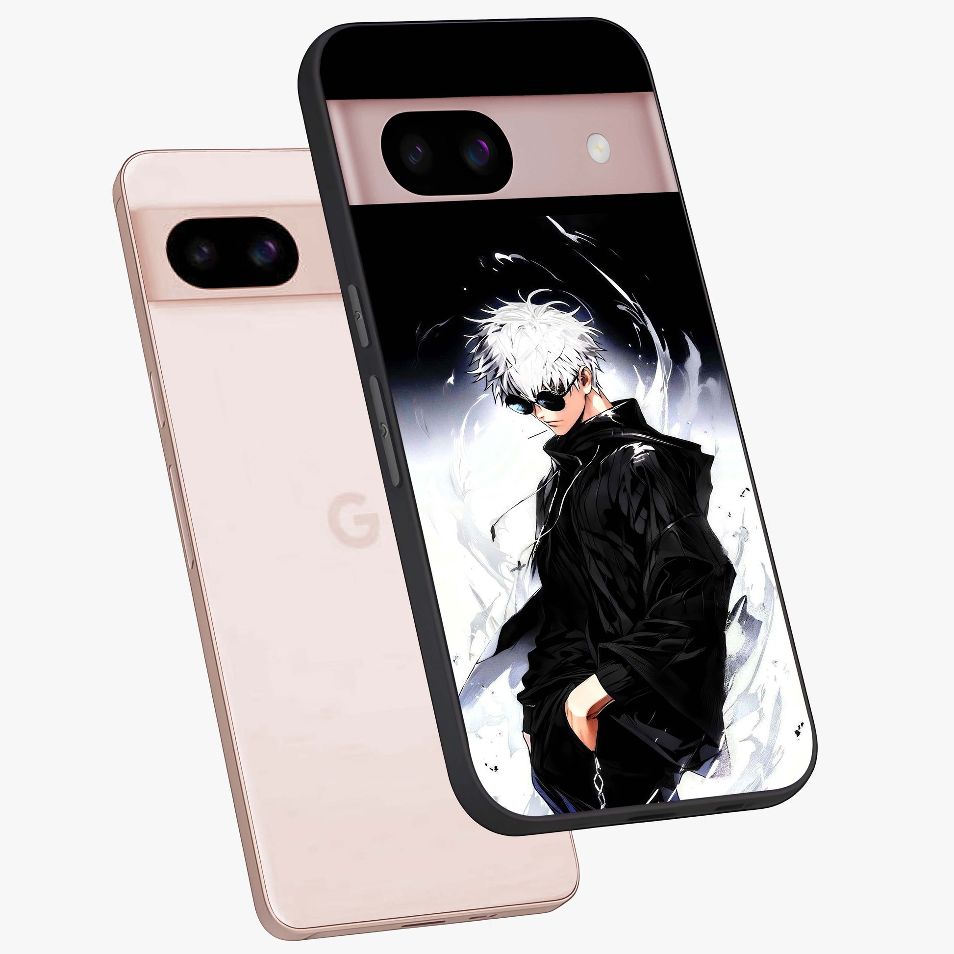 Limitless Shadow King Glass Case displayed in angled mockup highlighting dramatic dark hero design with intense aesthetic.