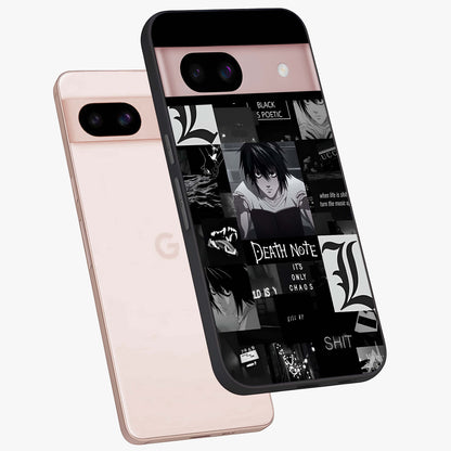 Midnight Chaos Mind Glass Case displayed in angled mockup highlighting chaotic artistic design with dramatic midnight aesthetic.