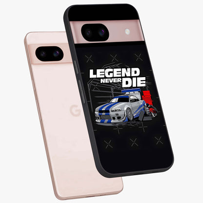 Midnight Racing Legacy Glass Case displayed in angled mockup highlighting dynamic automotive design with bold midnight aesthetic.