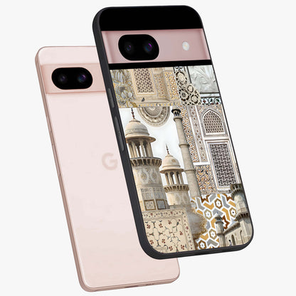 Mughal Marble Legacy Glass Case displayed in angled mockup highlighting elegant heritage marble artwork with royal aesthetic.