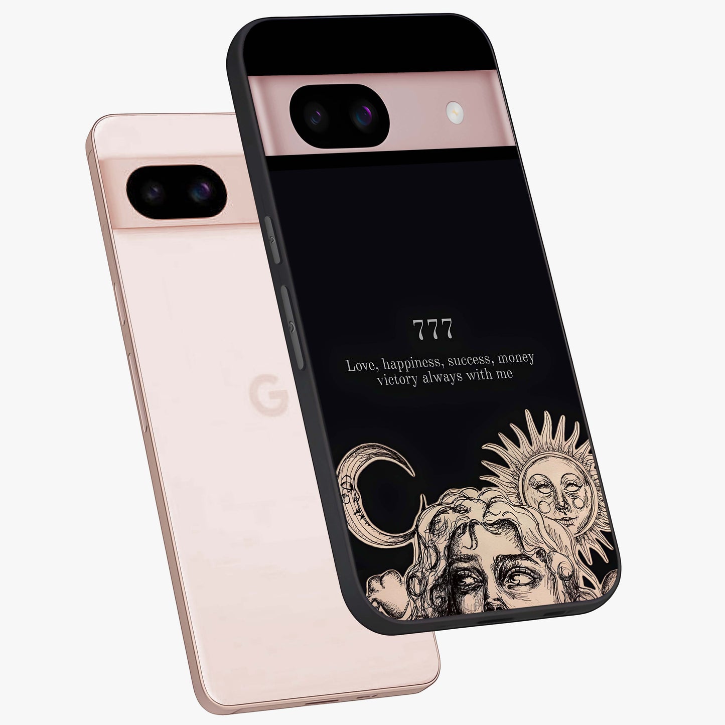 Mystic Victory Aura Glass Case displayed in angled mockup highlighting energetic aura design with bold mystical aesthetic.