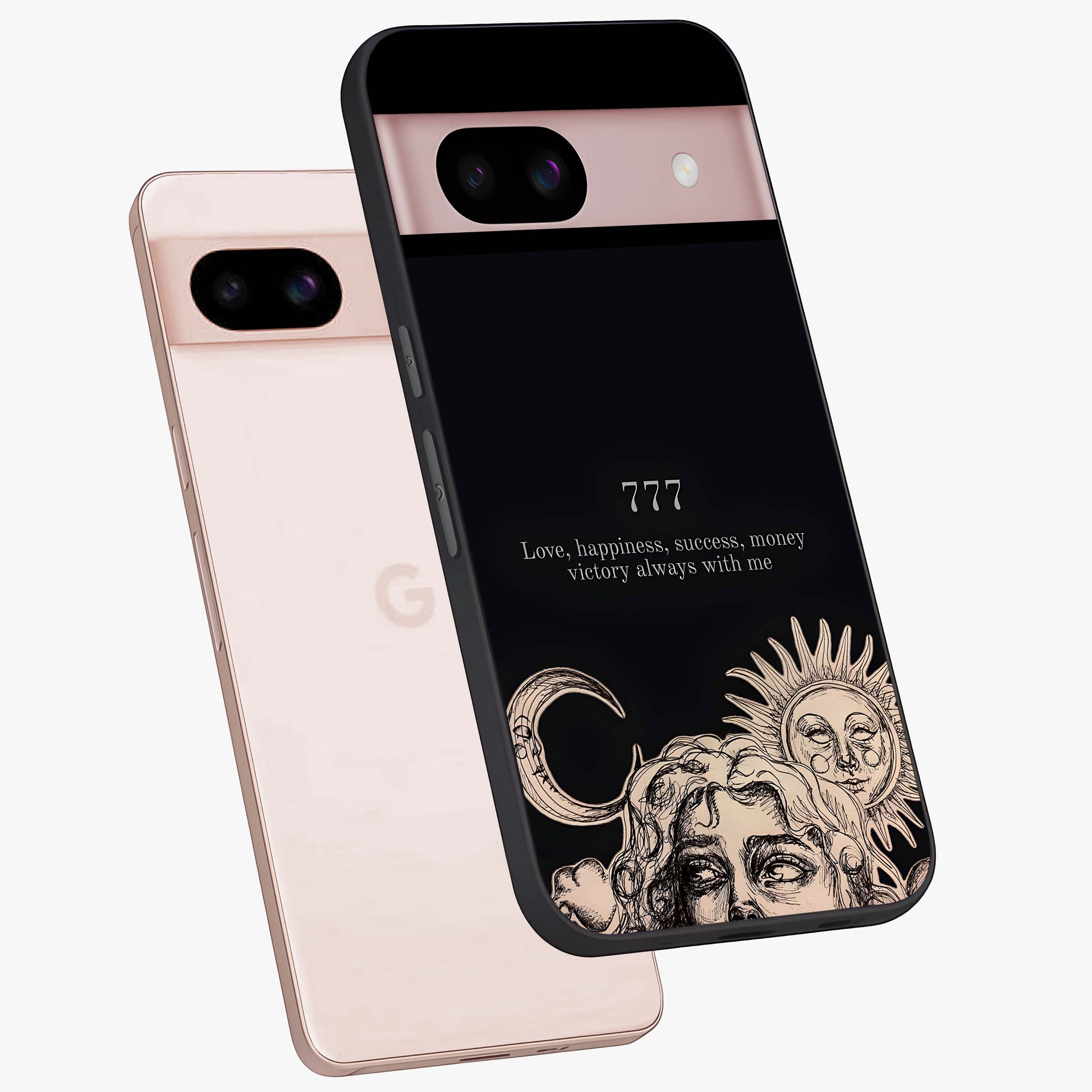 Mystic Victory Aura Glass Case displayed in angled mockup highlighting energetic aura design with bold mystical aesthetic.