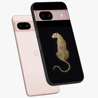Regal Leopard Glass Case displayed in angled mockup highlighting powerful animal illustration with stylish wild aesthetic.