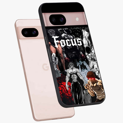 Relentless Power Focus Glass Case displayed in angled mockup highlighting bold statement design with modern aesthetic style.