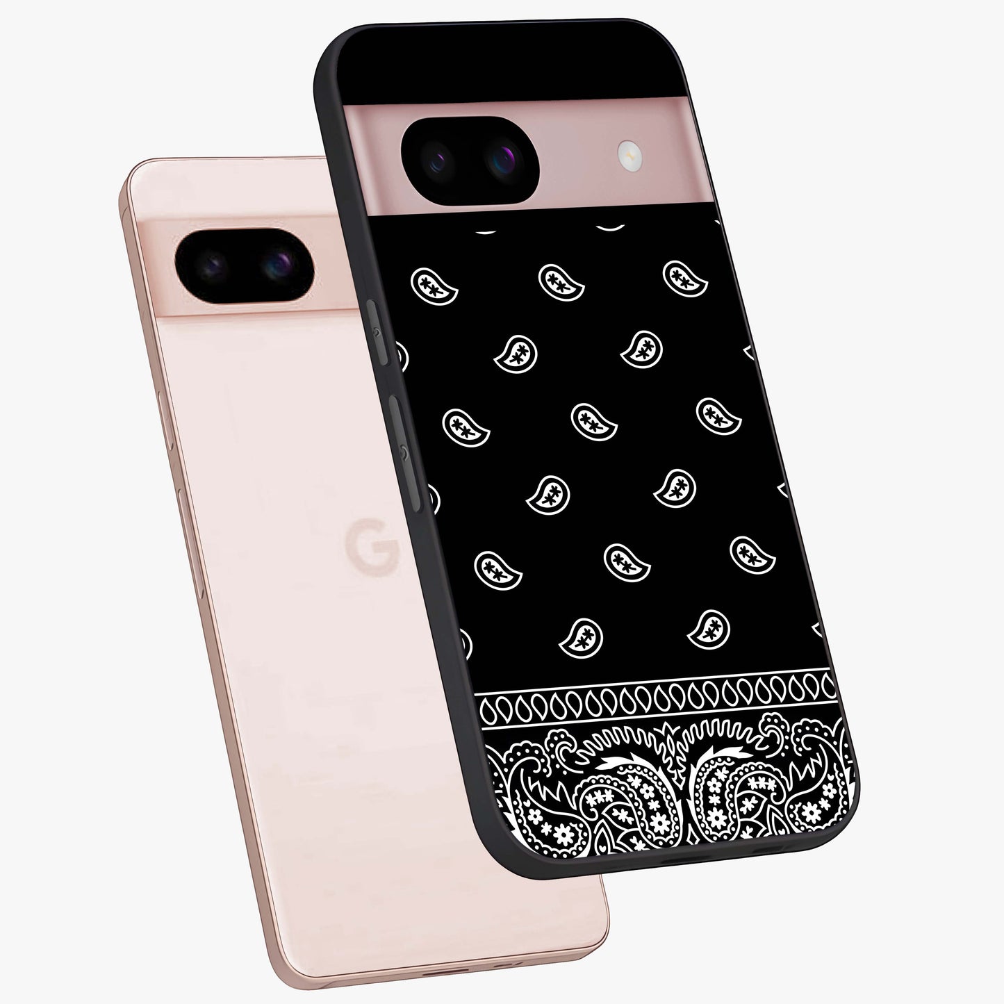 Retro Rebel Threads Glass Case displayed in angled mockup highlighting retro inspired graphic design with rebellious aesthetic.