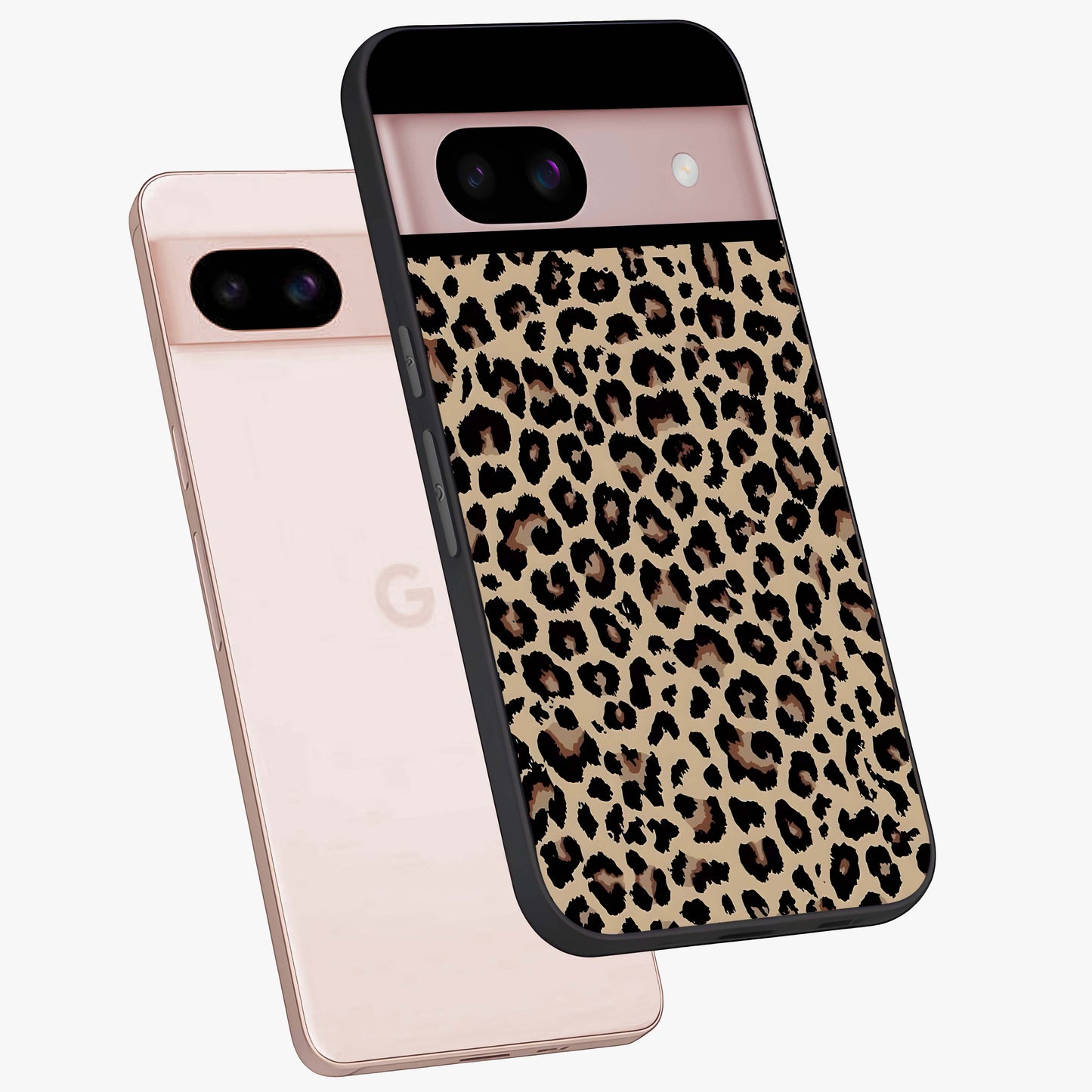 Savage Chic Pattern Glass Case displayed in angled mockup highlighting bold fashion inspired design with chic aesthetic.