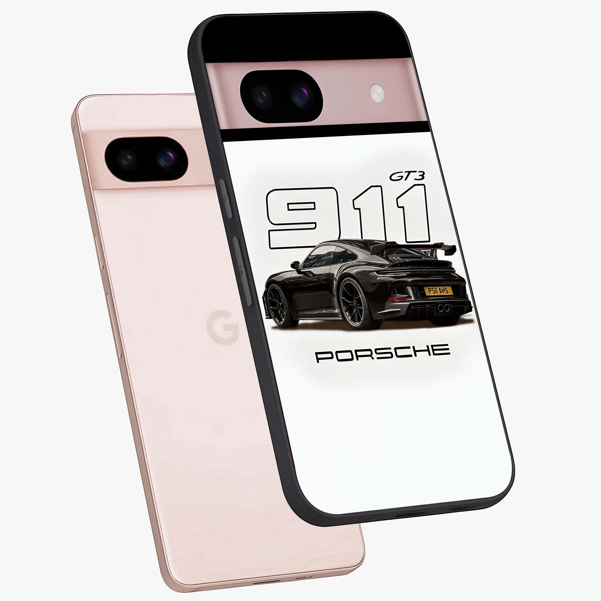 Turbo Legacy Icon Glass Case displayed in angled mockup highlighting dynamic automotive design with performance aesthetic.