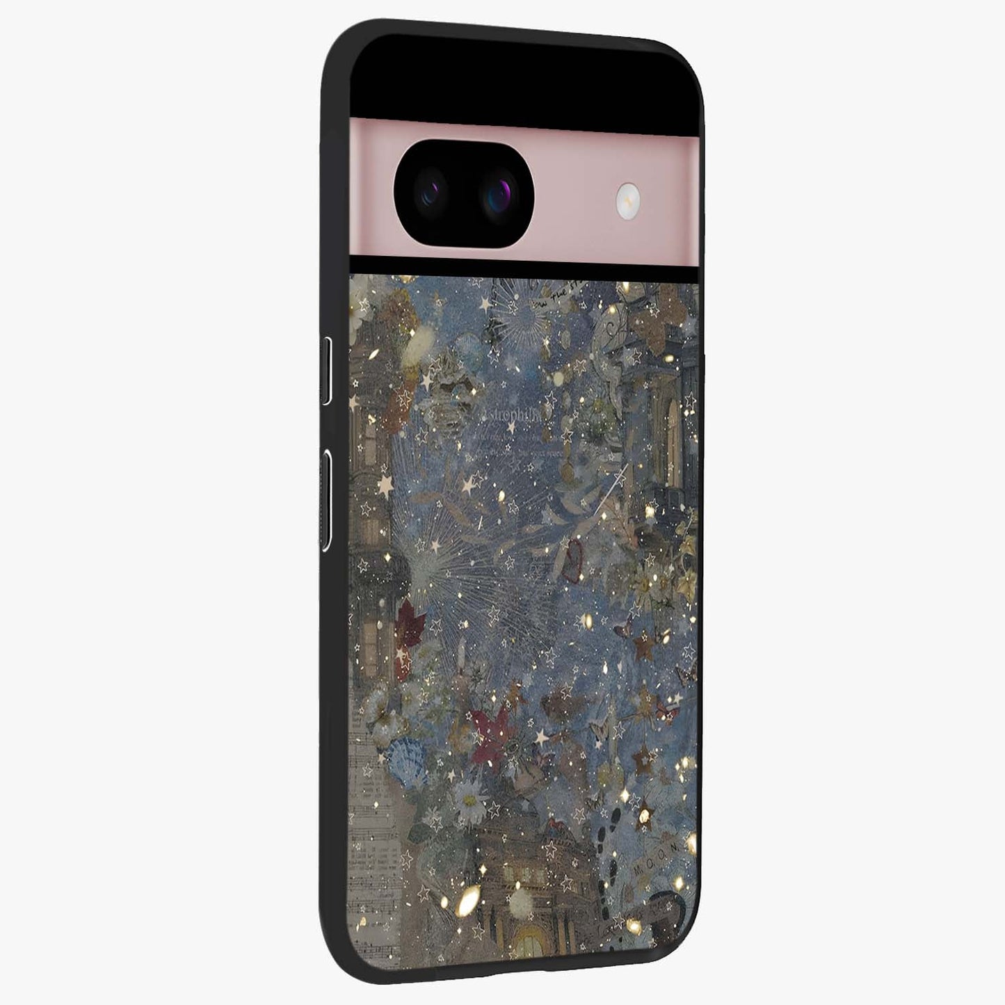 Aesthetic Astrolophia Glass Case upright view showcasing soft aesthetic theme with stylish modern look.