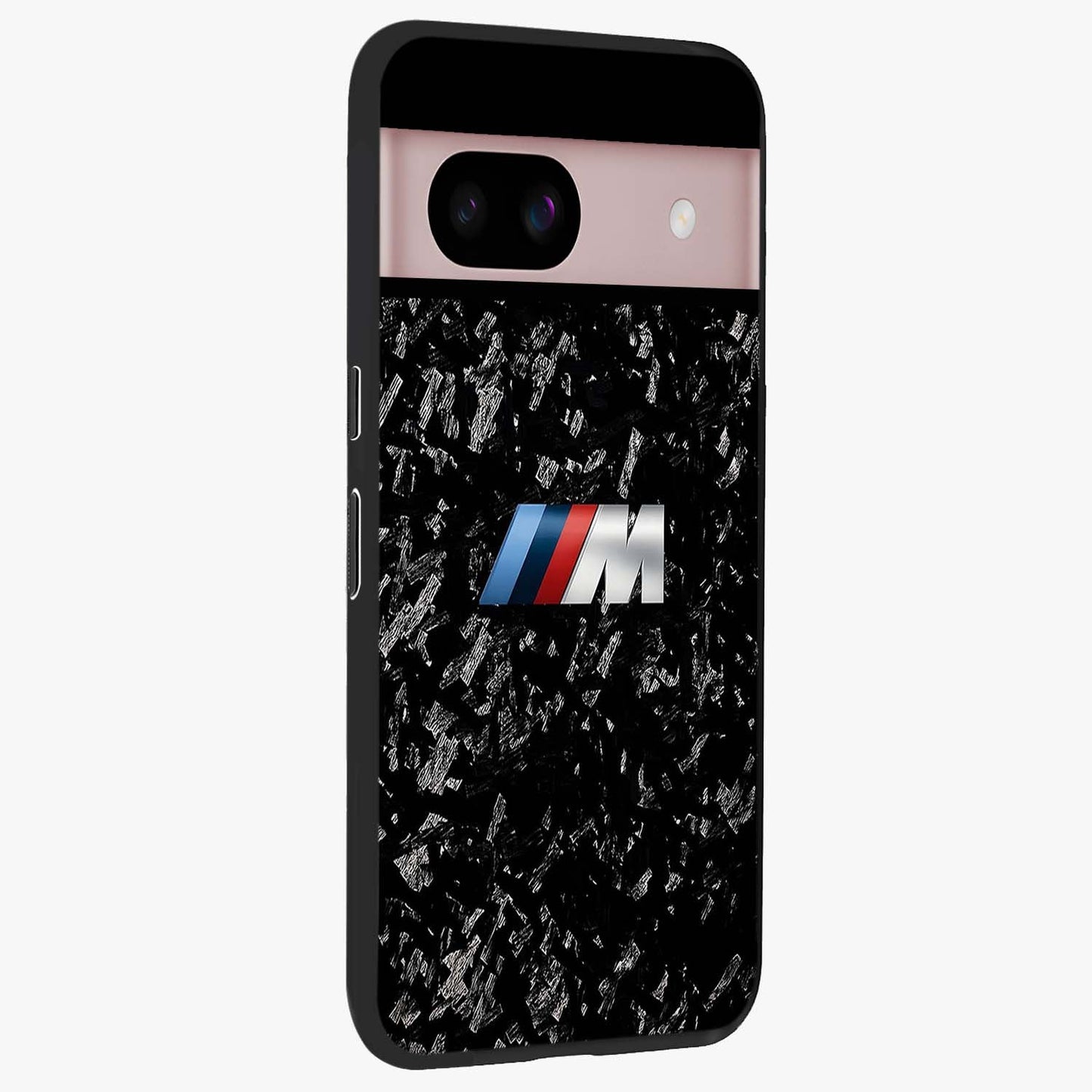 Carbon Speed Mark Glass Case upright view showcasing modern carbon speed graphic with bold automotive theme.