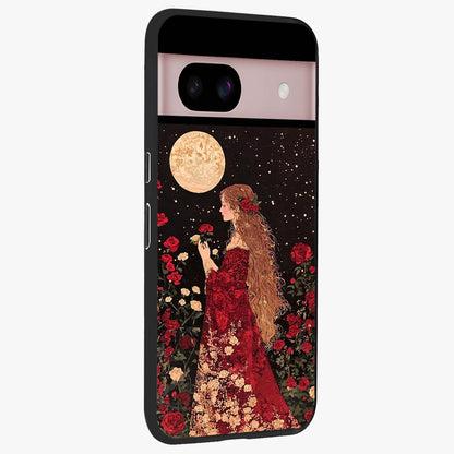 Crimson Dreams Glass Case upright view showcasing dreamy red toned artwork with modern aesthetic style.