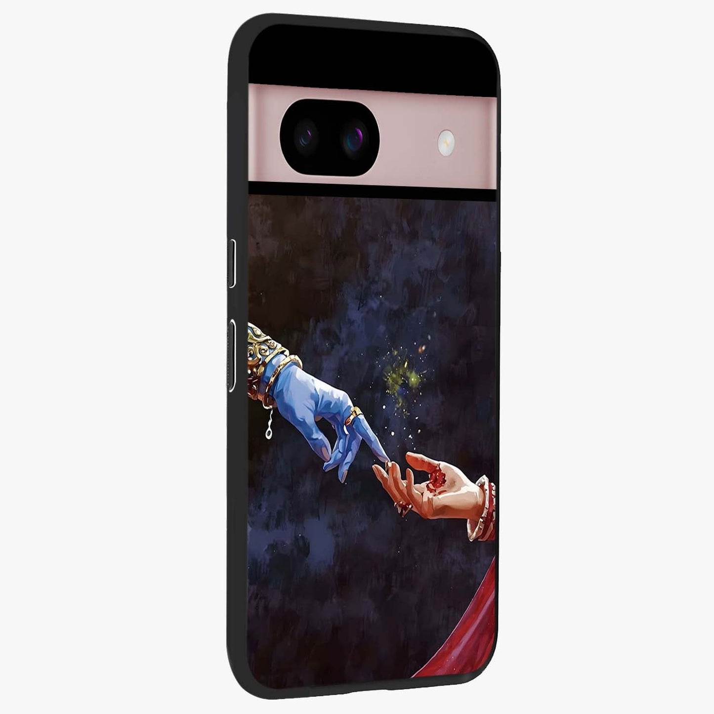 Divine Touch Eternal Glass Case upright view showcasing peaceful spiritual artwork with eternal divine theme.