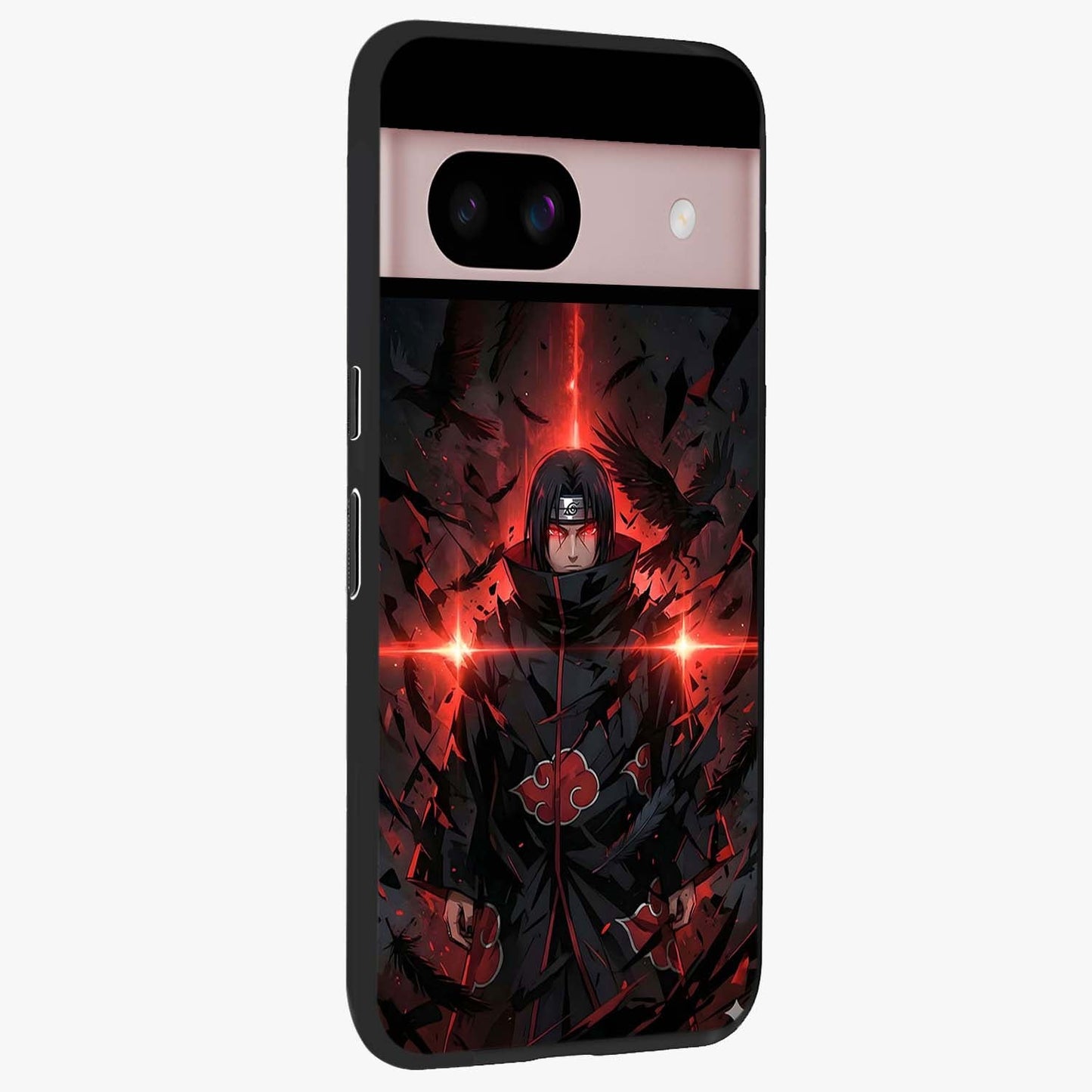 Focused Blade Discipline Glass Case upright view showcasing strong typography statement with sleek motivational theme.