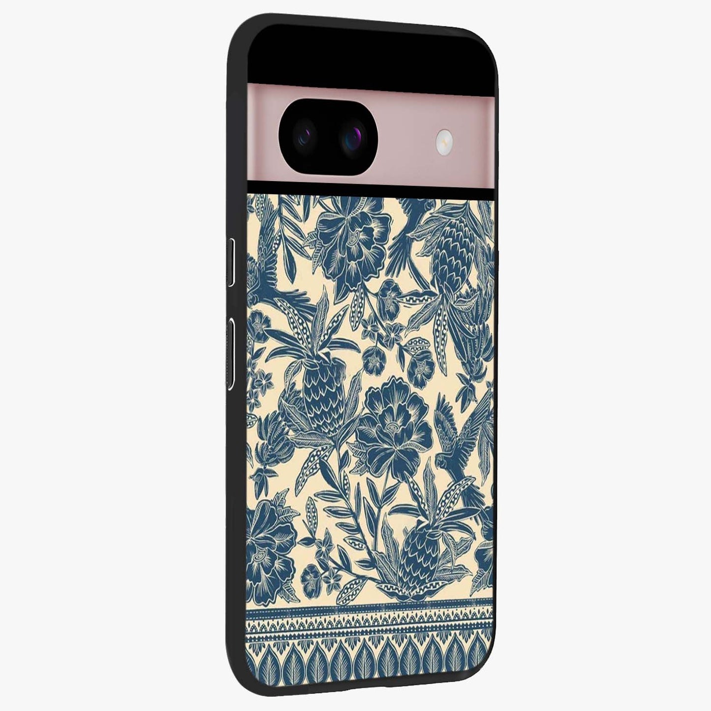 Heirloom Wild Bloom Glass Case upright view showcasing delicate wildflower artwork with timeless floral theme.