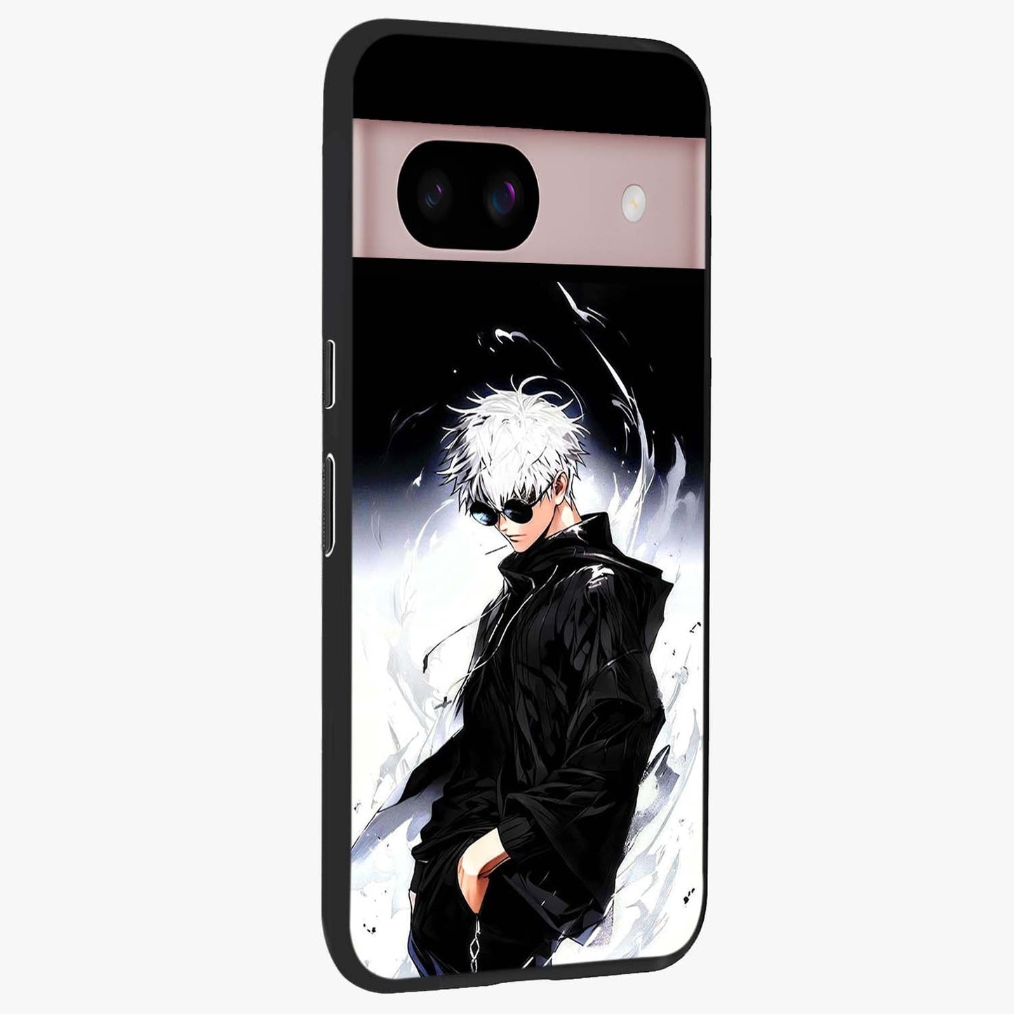 Limitless Shadow King Glass Case upright view showcasing bold shadow warrior artwork with epic fantasy theme.
