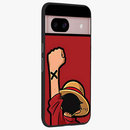 Luffy X Spirit Glass Case upright view showcasing striking anime artwork with adventurous character theme.