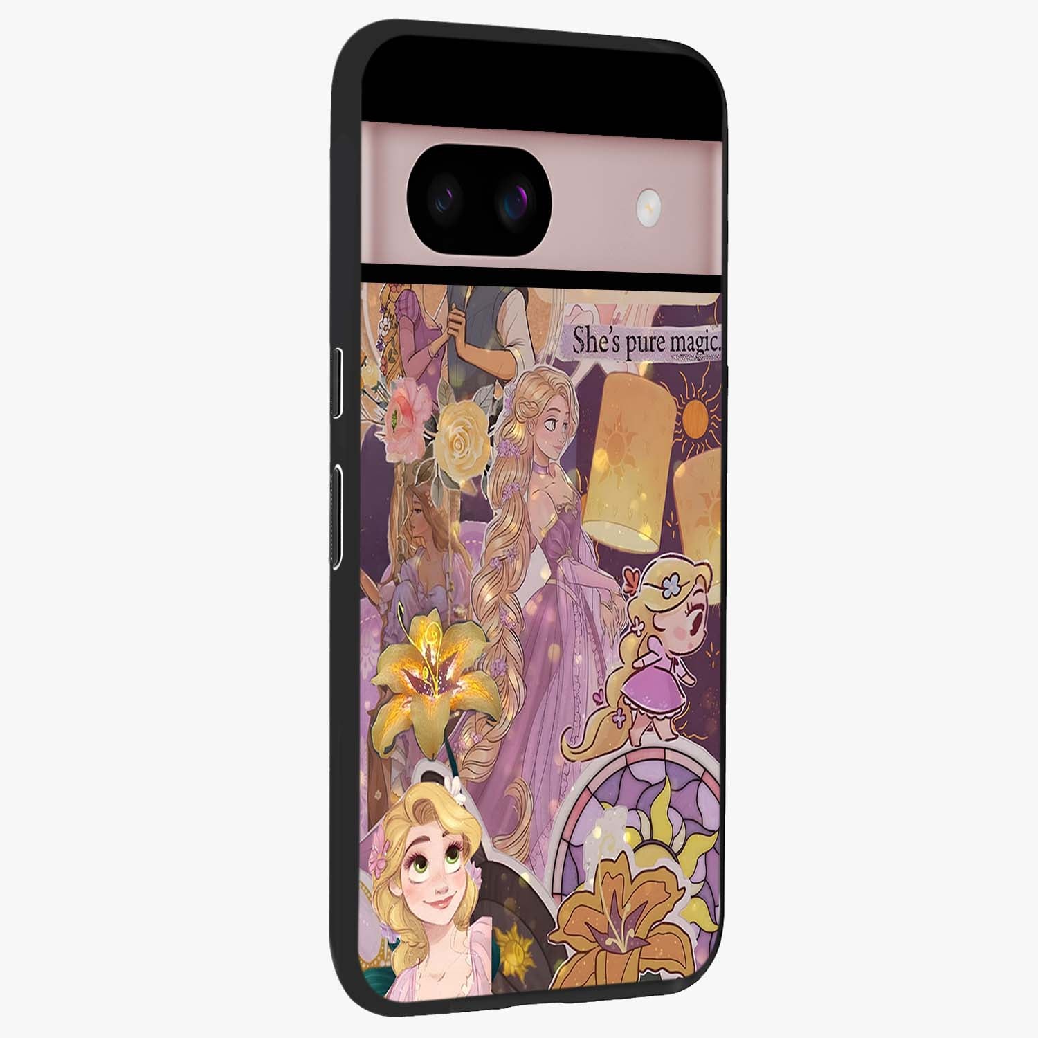 Magical Tangled Dream Glass Case upright view showcasing enchanting artistic artwork with dreamy fantasy theme.