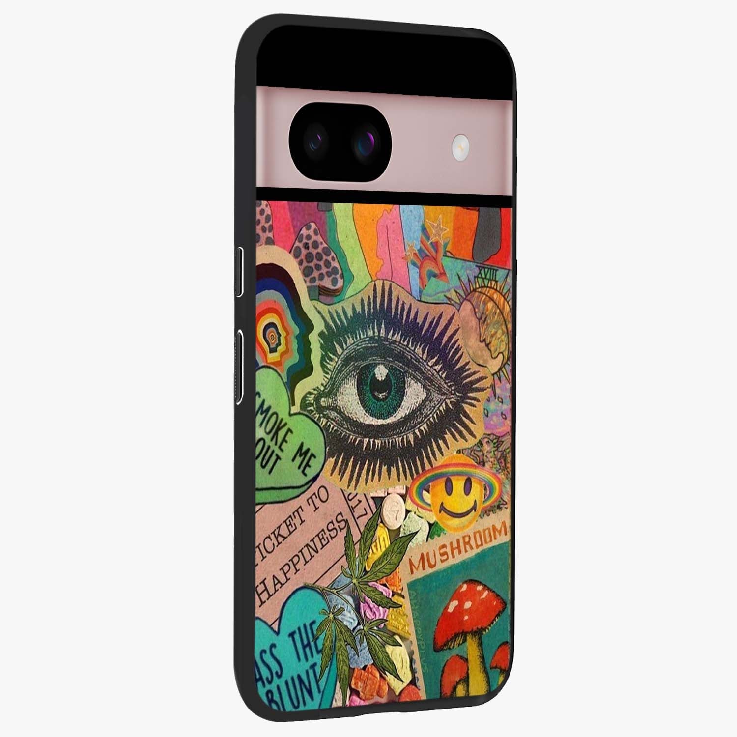 Mystic Eye Wonderland Glass Case upright view showcasing symbolic eye artwork with mysterious fantasy theme.