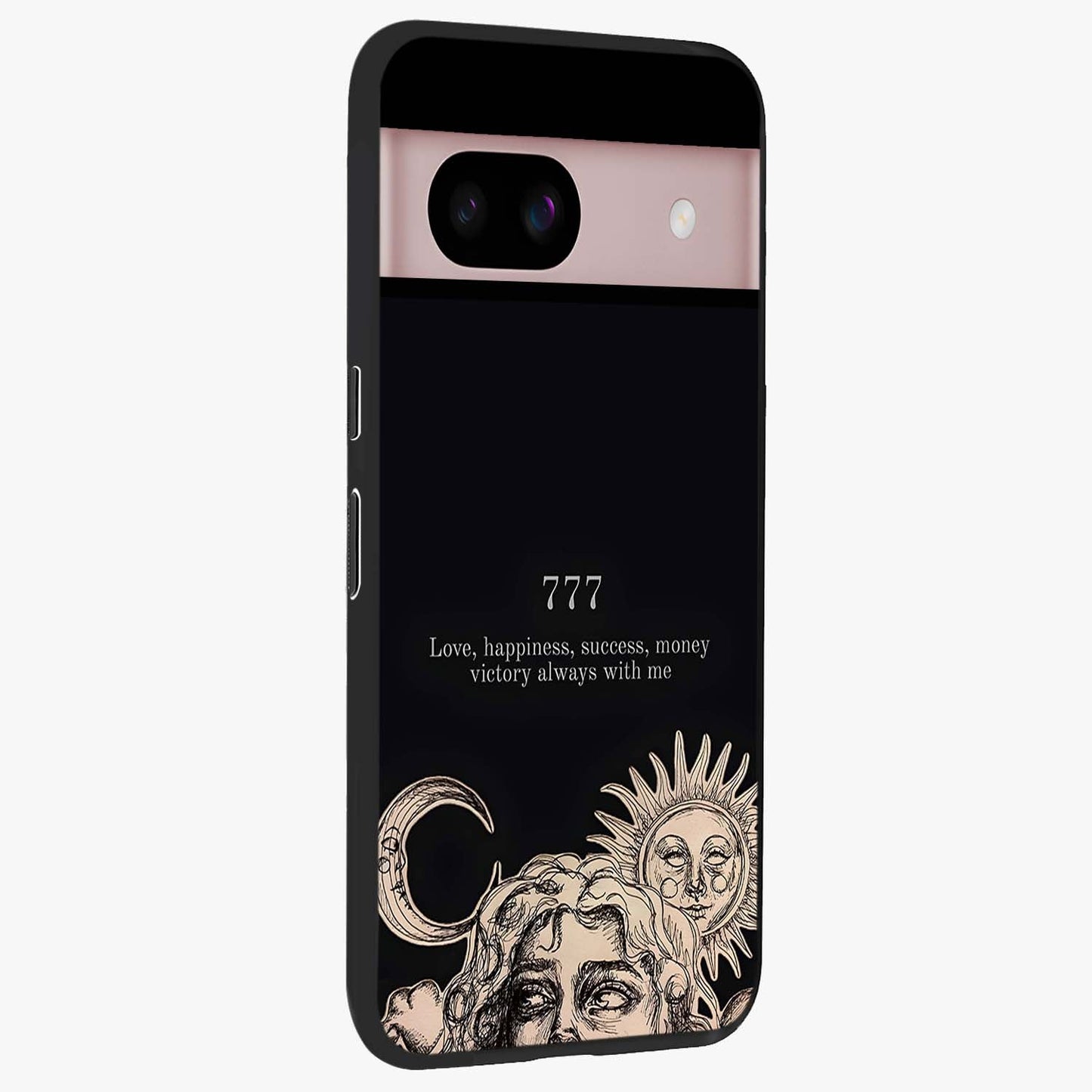 Mystic Victory Aura Glass Case upright view showcasing powerful victory themed artwork with spiritual energy vibe.