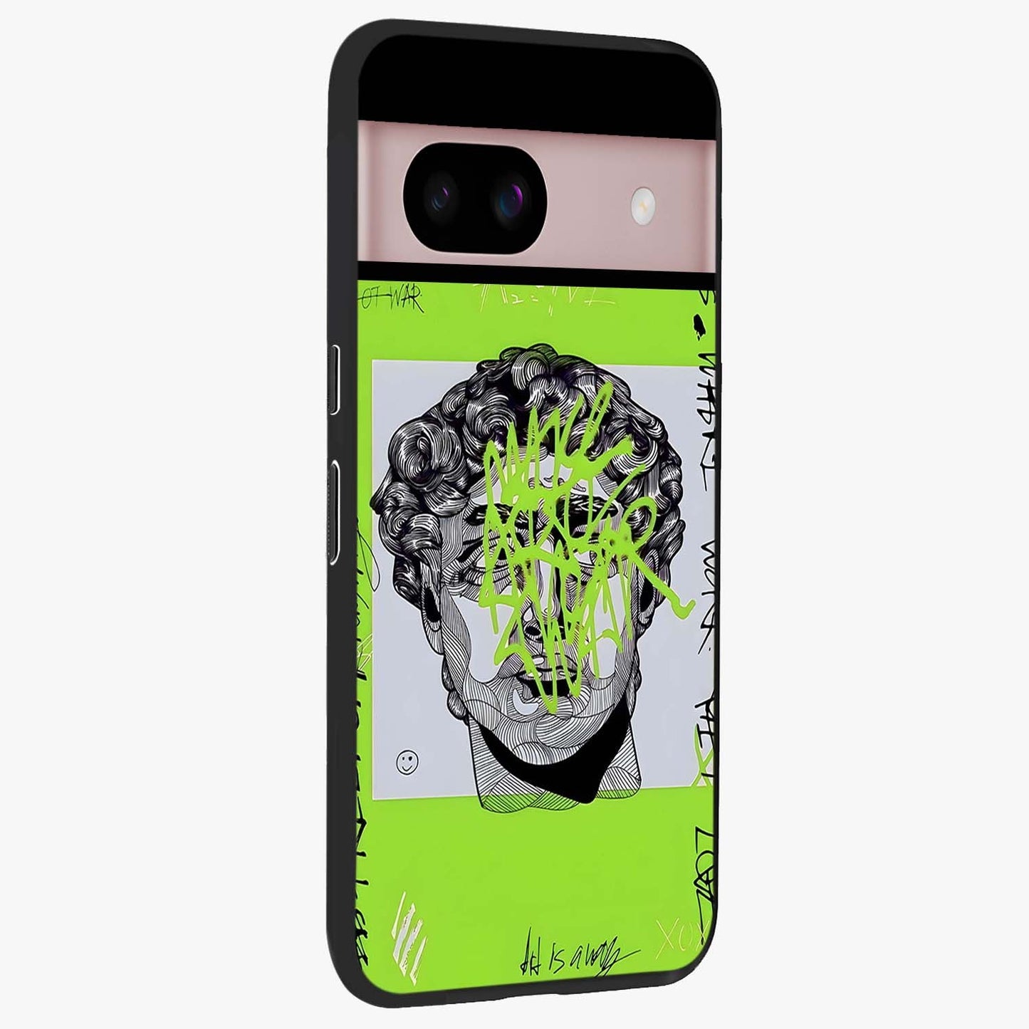 Neo Graffiti Rebellion Glass Case upright view showcasing colorful graffiti artwork with bold modern street style.