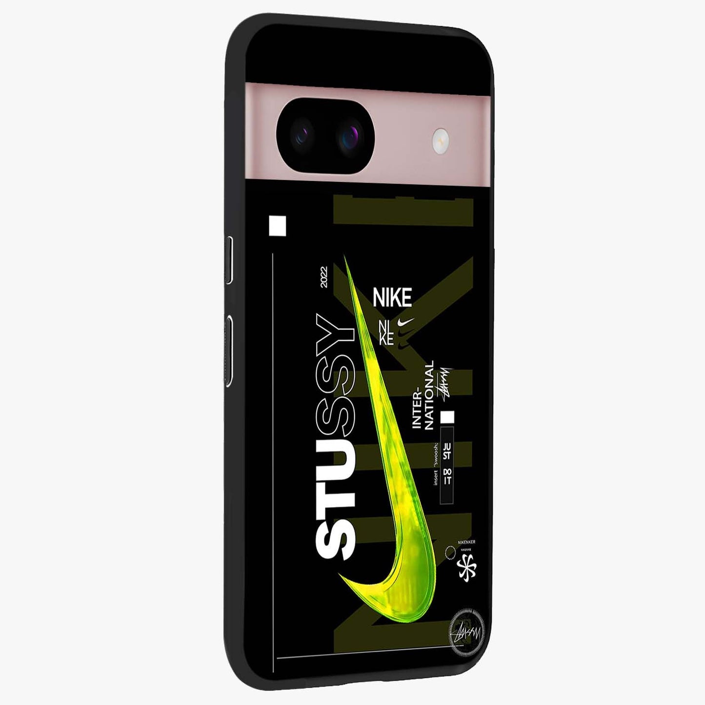Neon Street Edition Glass Case upright view showcasing colorful neon artwork with modern street culture theme.