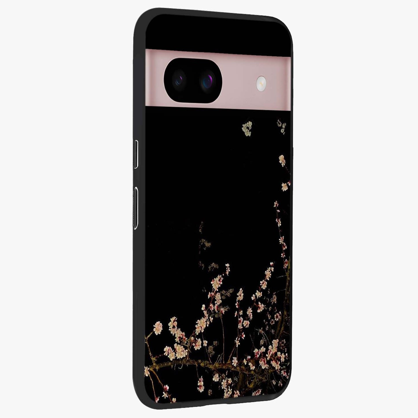 Petal Moon Light With Custom Name Glass Case upright view showcasing elegant floral moon artwork with personalized aesthetic.