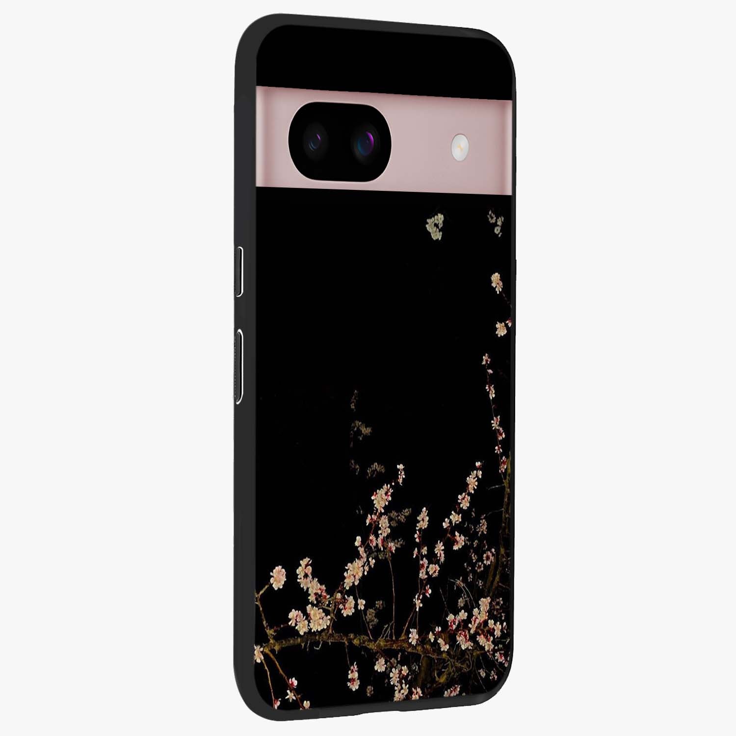 Petal Moon Light With Custom Name Glass Case upright view showcasing elegant floral moon artwork with personalized aesthetic.
