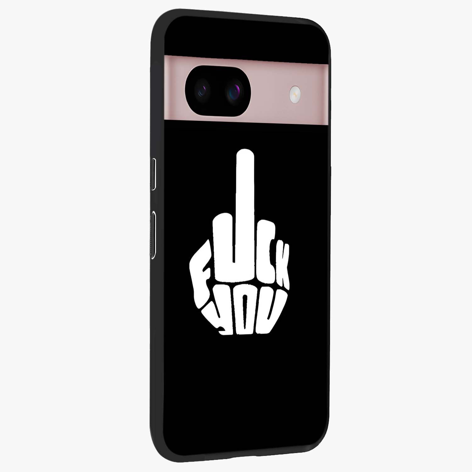 Rebel Mode On Glass Case upright view showcasing striking statement artwork with bold rebellious theme.