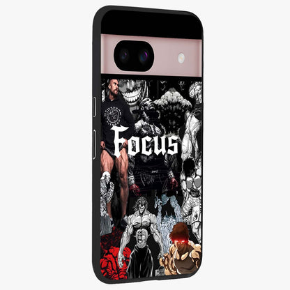 Relentless Power Focus Glass Case upright view showcasing strong inspirational artwork with powerful focus theme.