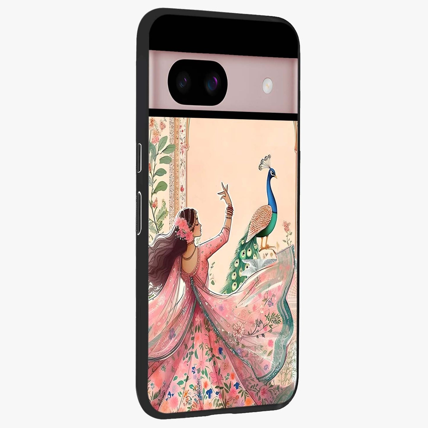 Royal Grace Muse Glass Case upright view showcasing stylish artistic artwork with sophisticated royal theme.