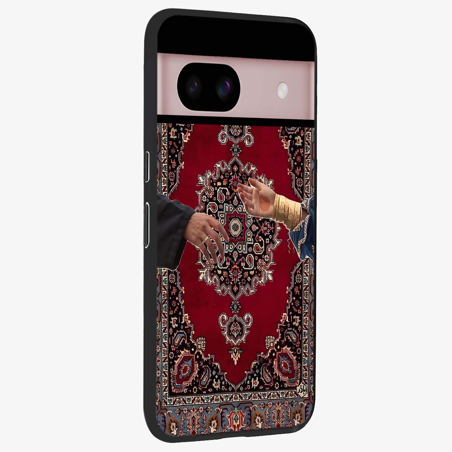 Royal Touch Reach Glass Case upright view showcasing stylish royal inspired artwork with graceful theme.