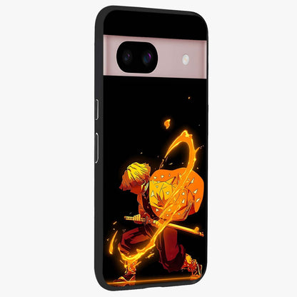 Thunder Flame Execution Glass Case upright view showcasing explosive flame artwork with dynamic action theme.
