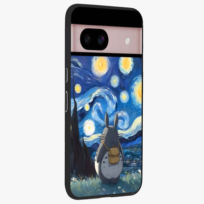 Totoro In Van Gogh Art Glass Case upright view showcasing creative character artwork with painterly artistic theme.