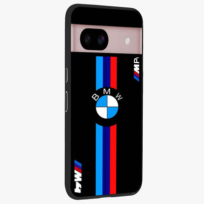Turbo BMW Beast Glass Case upright view showcasing powerful car artwork with modern motorsport theme.