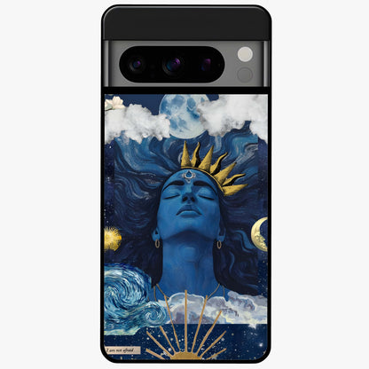 Aesthetic Lord Shiva Glass Case showing flat back view with divine Shiva artwork and glossy glass finish.