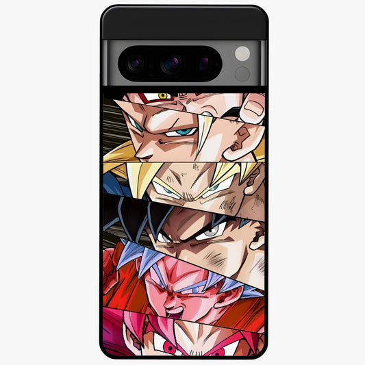Anime Character Glass Case showing flat back view with vibrant anime artwork and glossy glass finish.