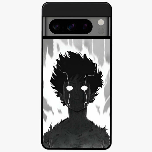 Awakened Inner Rage Glass Case showing flat back view with intense artistic artwork and glossy glass finish.