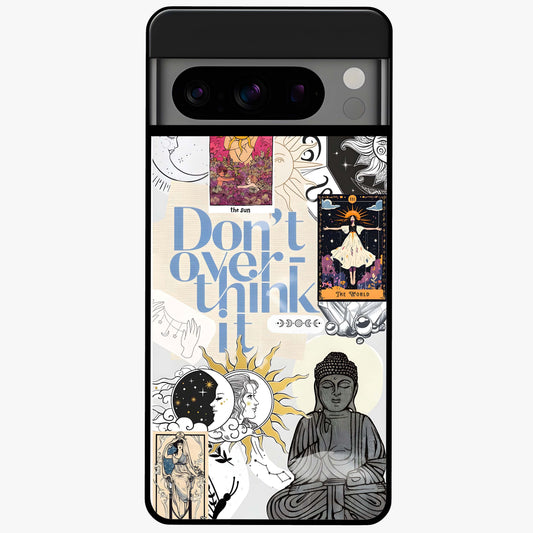 Ethereal Thoughts Glass Case showing flat back view with dreamy artistic artwork and glossy glass finish.