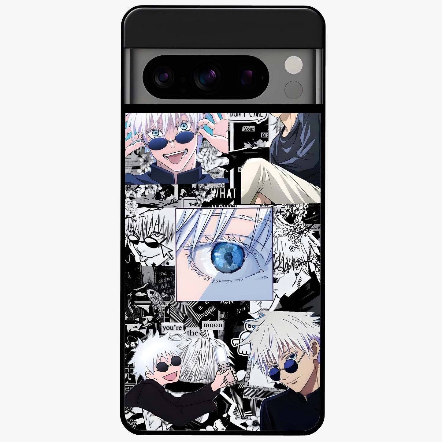 Infinity Sorcerer Chaos Glass Case showing flat back view with mystical sorcerer themed artwork and glossy glass finish.
