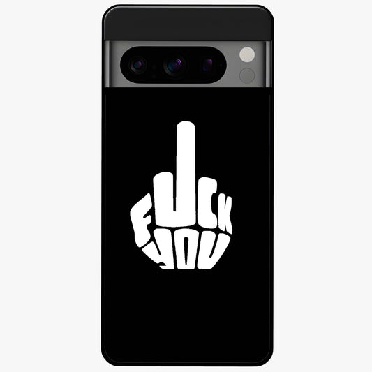 Rebel Mode On Glass Case showing flat back view with bold rebellious typography artwork and glossy glass finish.