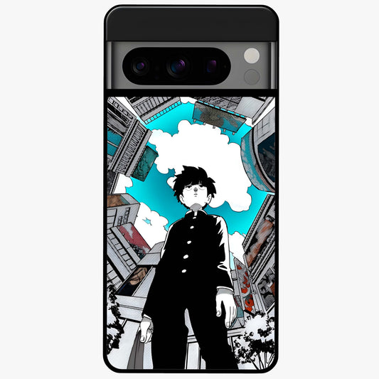 Silent Psychic Awakening Glass Case showing flat back view with mystical psychic themed artwork and glossy glass finish.