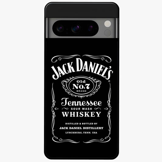 Vintage Whiskey Heritage Glass Case showing flat back view with classic whiskey inspired artwork and glossy glass finish.