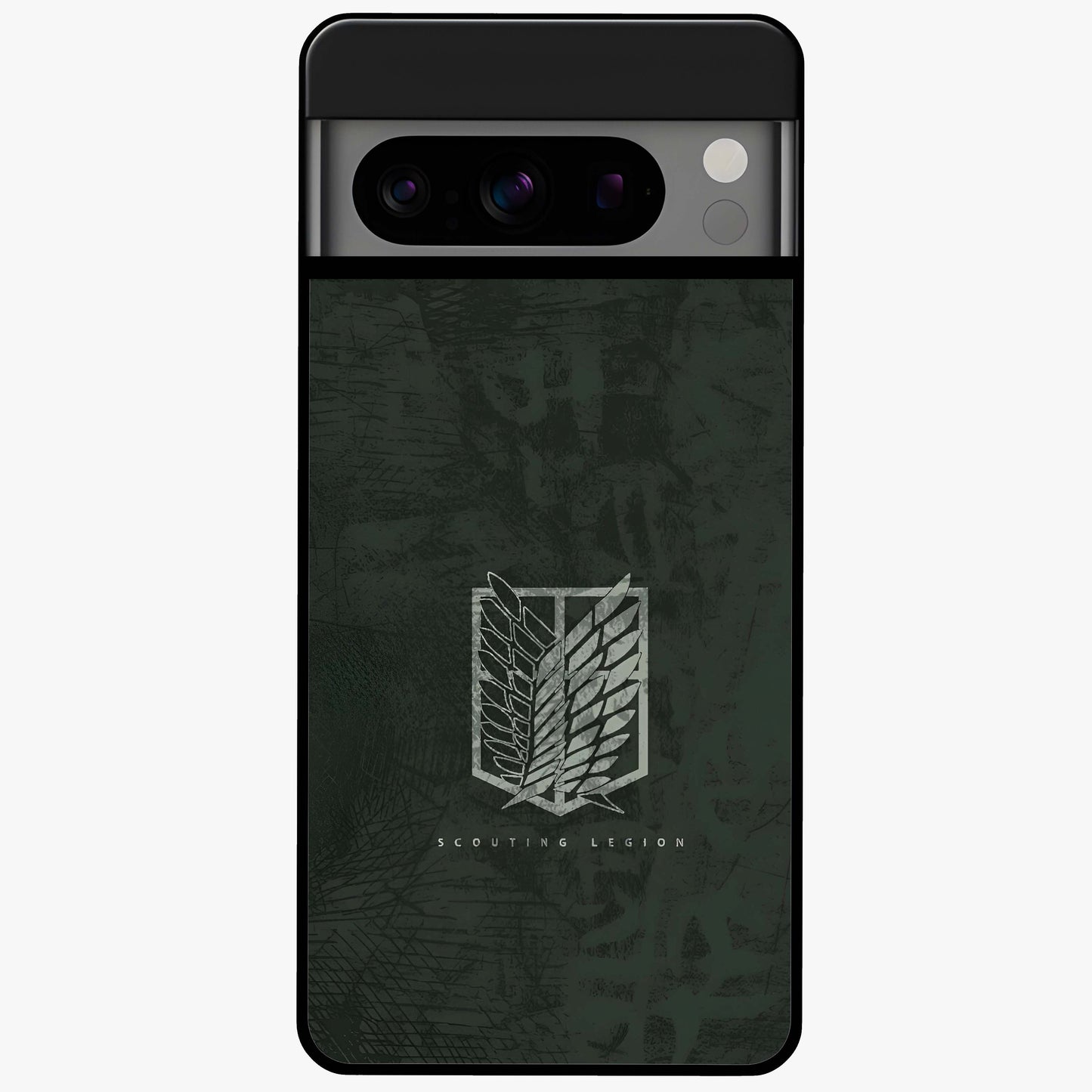 Wings Of Freedom Glass Case showing flat back view with symbolic wings artwork and glossy glass finish.