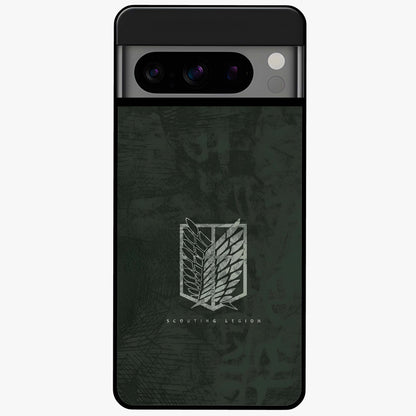 Wings Of Freedom Glass Case showing flat back view with symbolic wings artwork and glossy glass finish.